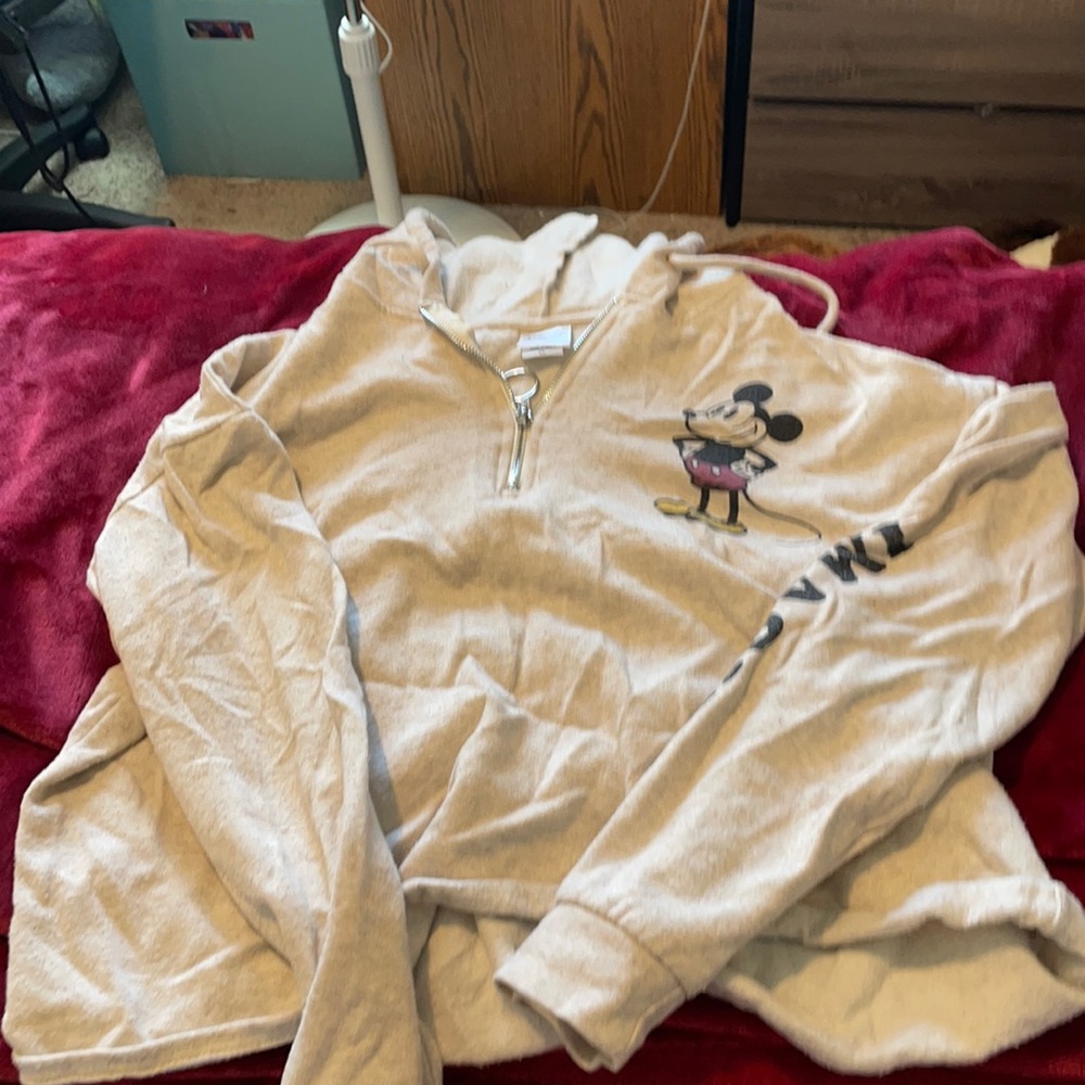 mickey mouse cropped hoodie